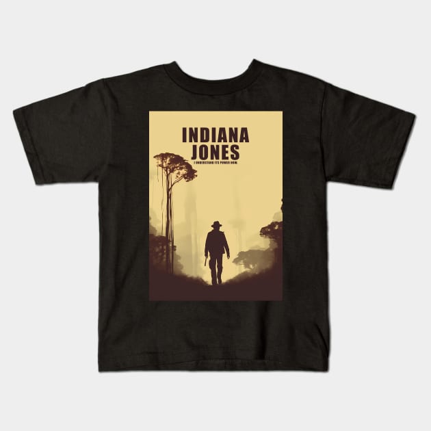 Indiana Jones Poster Kids T-Shirt by RetroPandora